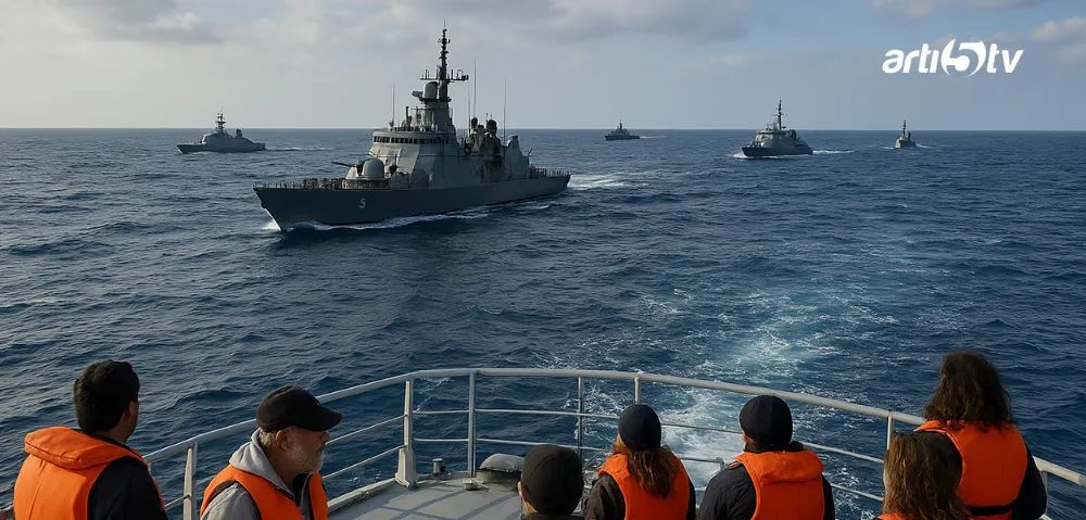 İsrail Donanması Sumud Filosu’nu Kuşattı